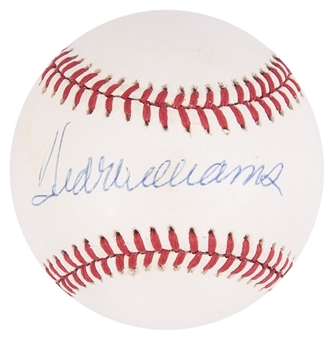 Ted Williams Signed Baseball (Beckett Sticker)
